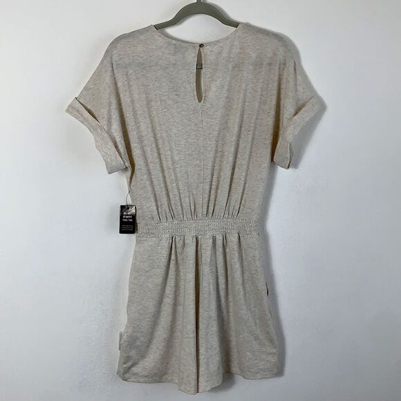 NWT Express Soft V-Neck Lounge Romper Oatmeal Heather Sz S - Picture 8 of 9